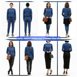 A.P.C. 100% Lambswool Sweater Size XS